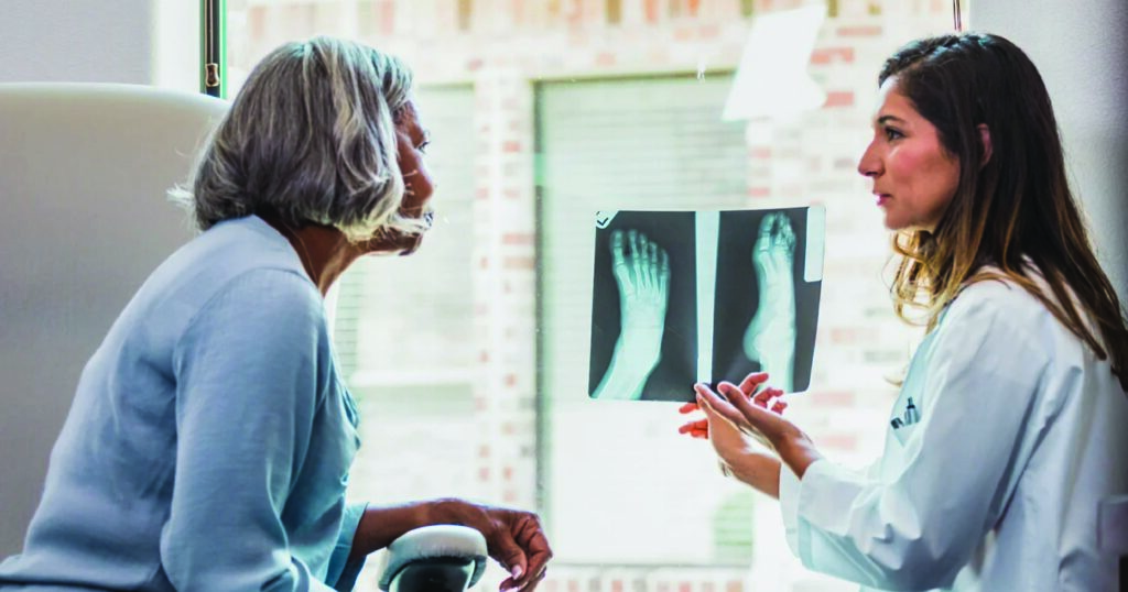 A nurse is developing a client education program about osteoporosis