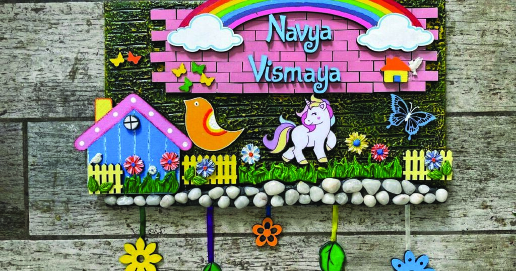 Kids name plate activities